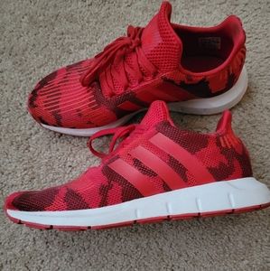 Red Camouflage Adidas Sneakers